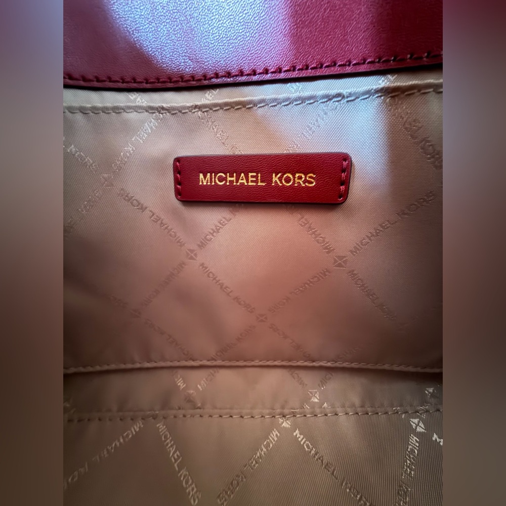 Michael Kors Sheila SM Satchel Shoulder Crossbody Bag MK Cherry Multi - Picture 11 of 15